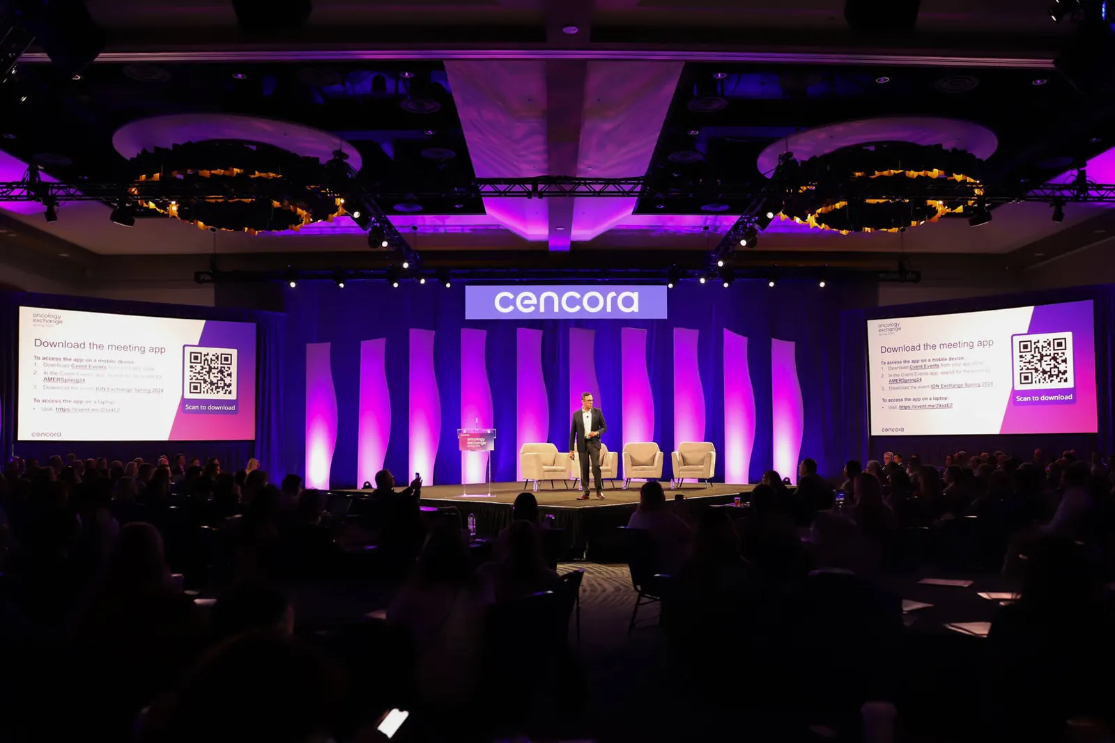 General session on the main stage at the Cencora Oncology Exchange